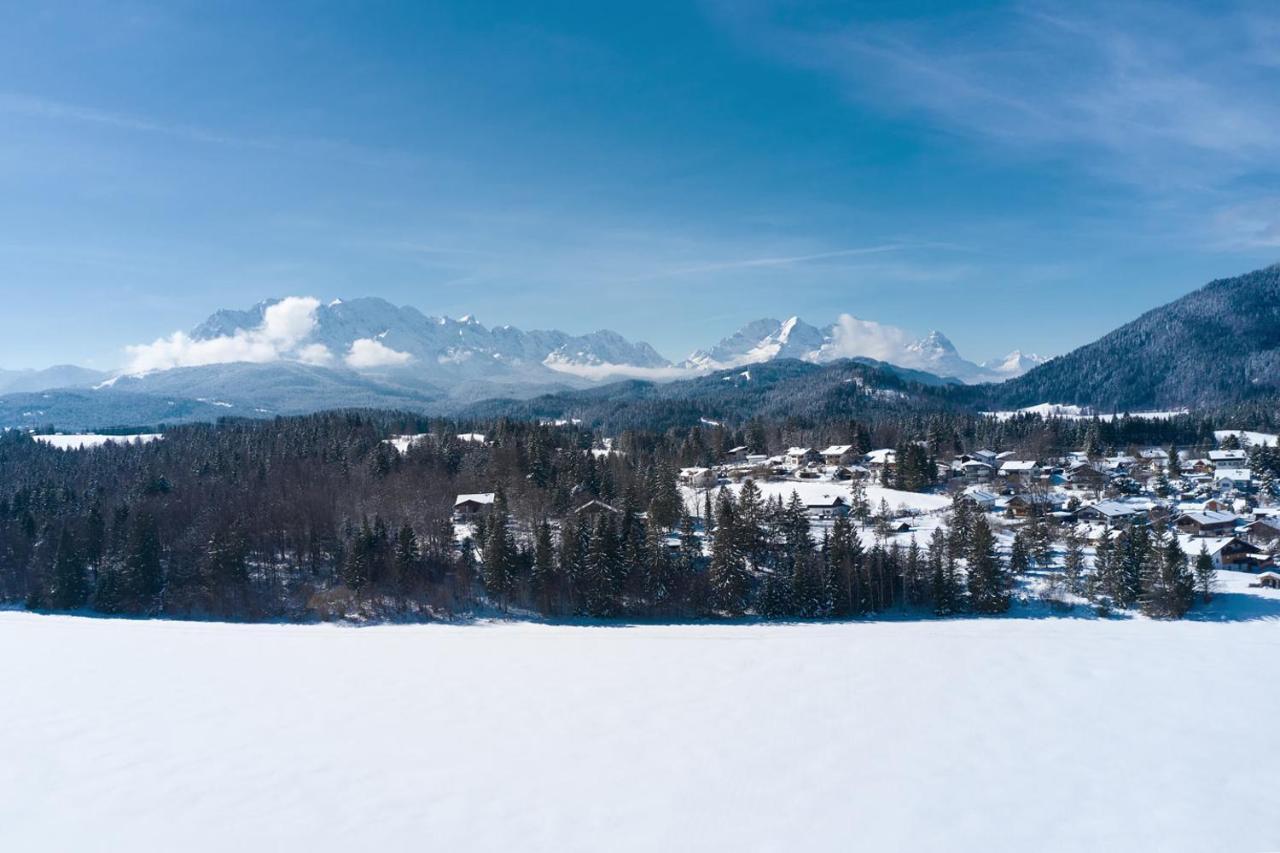 Ferienwohnung Zum Hirschgarten Krün Buitenkant foto
